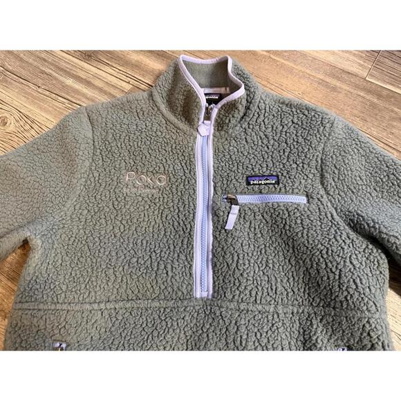 Patagonia Women's Retro Pile Marsupial Fleece Pullover in River Rock Green Sz M - Picture 2 of 4